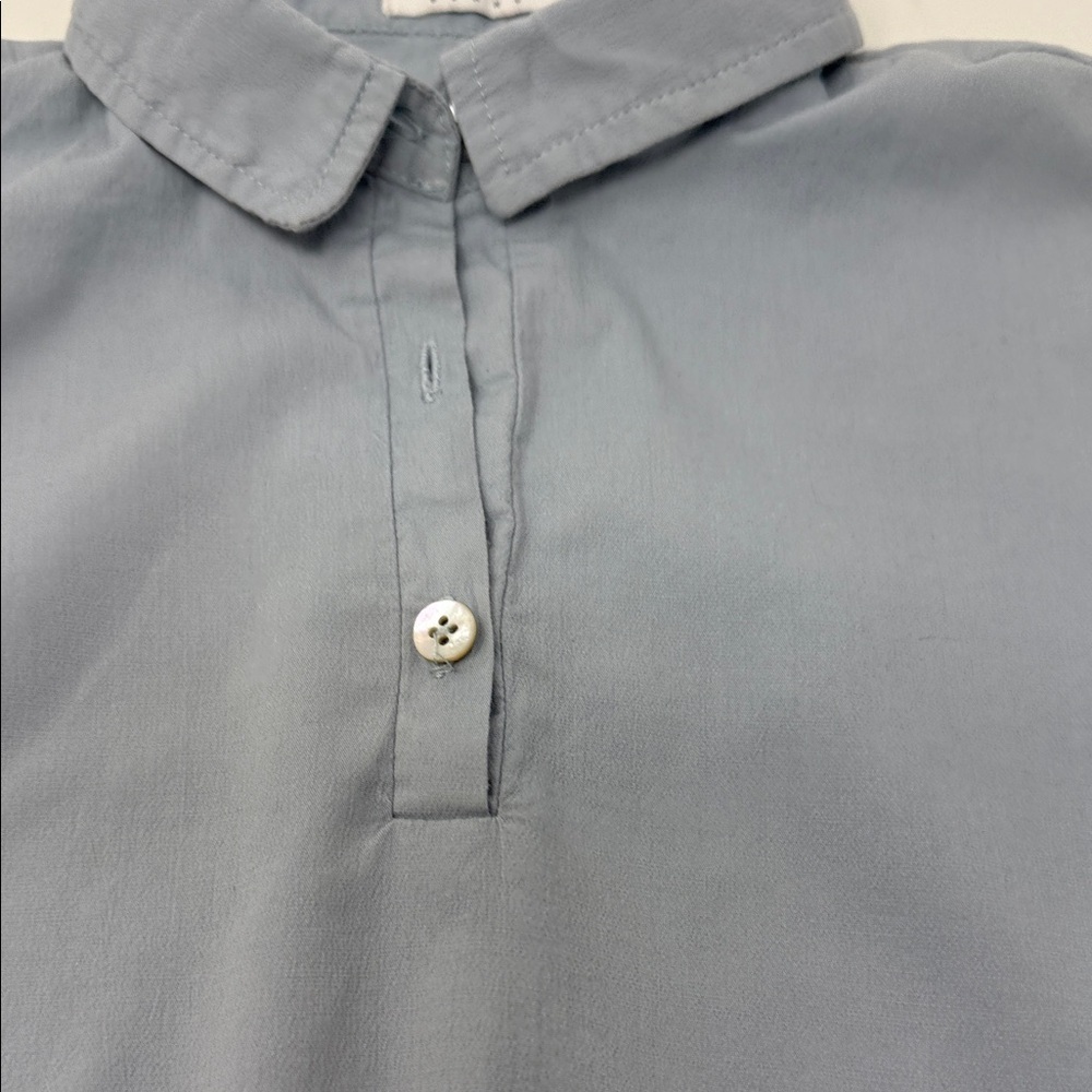 Blanc Kid’s Light Blue Short-Sleeve Polo Shirt  (button missing ) size 7 - Picture 5 of 10